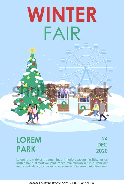 winter fair brochure template christmas funfair stock image fun fair flyer template