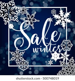 Winter fall sale banner.Winter sale poster design template or Background. Creative business promotional vector.