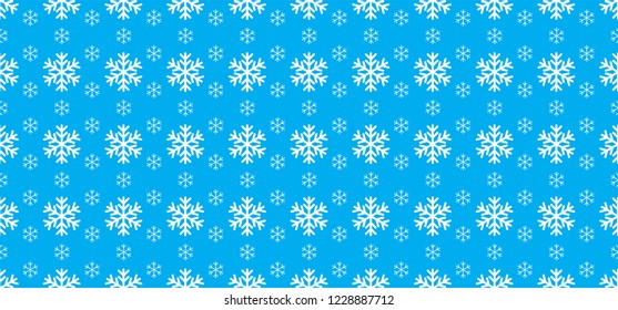 Winter falling flake snowflake soft blue background seamless pattern Vector banner, poster, wallpaper weather Funny Fun Happy New Year snowflakes xmas confetti Hello Winter Christmas holiday 