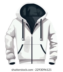 Winter fashion jacket for men over white