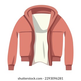 Winter fashion Mens jacket with zipper over white