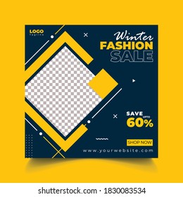 Winter Fashion Sale Banner For social Media post