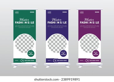 winter fashion sale Retractable Banners design template