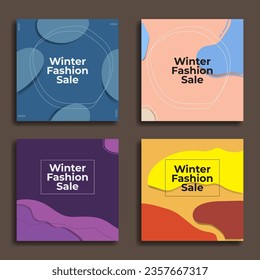 Winter Fashion Sale Template. Great for social media, internet marketing, internet advertising, banners, flyers etc