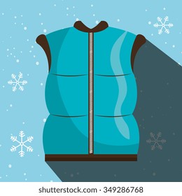 Winter fashion wear and accesories graphic design, vector illustration