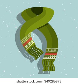Winter fashion wear and accesories graphic design, vector illustration