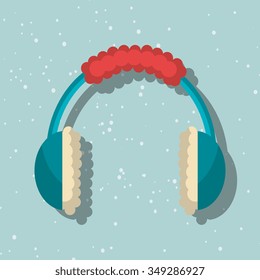 Winter fashion wear and accesories graphic design, vector illustration