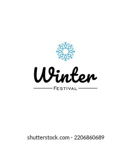 Winter Festival Logo Design Illustration