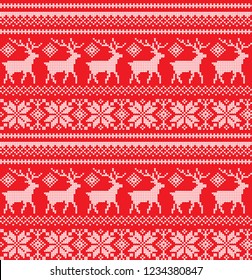 Winter festive Christmas knitted pattern woolen knitted Christmas Knitted Pattern Winter festive Christmas Norwegian knitted woolen pattern