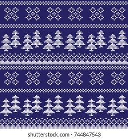 Winter festive Christmas knitted pattern woolen knitted 2018