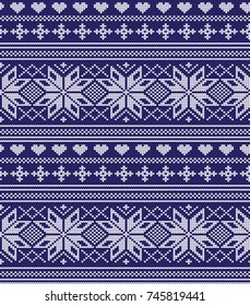 Winter festive Christmas knitted pattern woolen knitted 2021