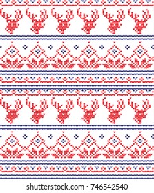 Winter festive Christmas knitted pattern woolen knitted 2018