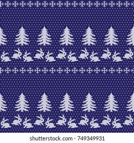 Winter festive Christmas knitted pattern woolen knitted 2018