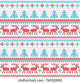 Winter festive Christmas knitted pattern woolen knitted 2018