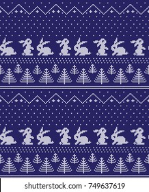 Winter festive Christmas knitted pattern woolen knitted 2018