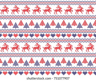 Winter festive Christmas knitted pattern woolen knitted 2018