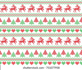 Winter festive Christmas knitted pattern woolen knitted 2018
