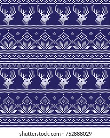 Winter festive Christmas knitted pattern woolen knitted 2018