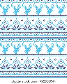 Winter festive Christmas knitted pattern woolen knitted 2018