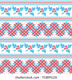 Winter festive Christmas knitted pattern woolen knitted 2018