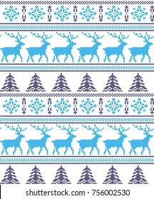 Winter festive Christmas knitted pattern woolen knitted 2018