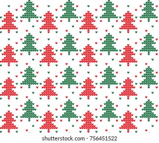 Winter festive Christmas knitted pattern woolen knitted 2018