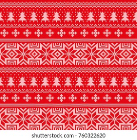 Winter festive Christmas Norwegian knitted woolen knitted pattern 2021