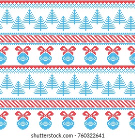 Winter festive Christmas Norwegian knitted woolen knitted pattern 2018
