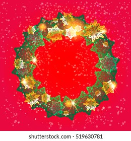 Winter festive wreath