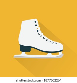 Winter figure skates background. Vector illustration. 