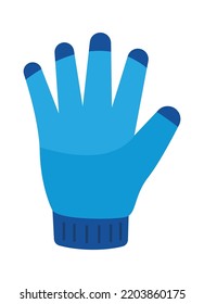 Winter fingerless glove Warm Clothes. Vector illustration