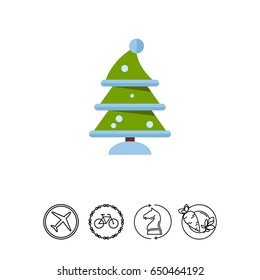 Winter Fir Tree Icon