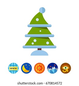 Winter Fir Tree Icon