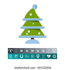 Winter Fir Tree Icon