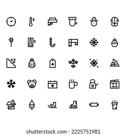 Winter Flat icon on white background. Vector illustration.