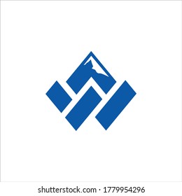 color azul del logotipo moderno de invierno