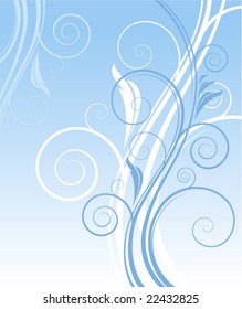Winter floral background