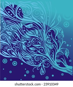winter floral background