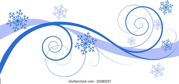 Winter floral background (greeting card)