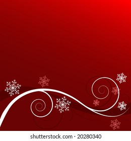 Winter floral background (greeting card)