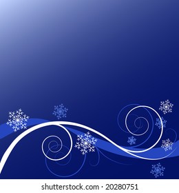 Winter floral background (greeting card)