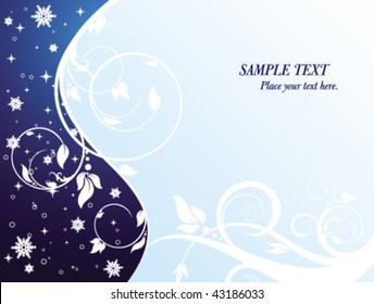 winter floral card