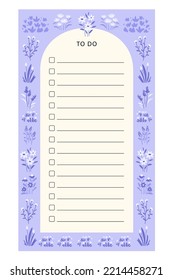 winter floral to do list template