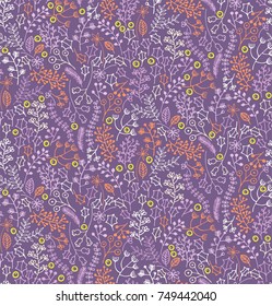 Winter floral seamless pattern. Abstract Christmas background, Xmas wallpaper, backdrop.