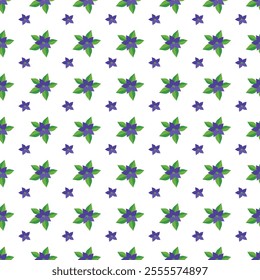 Winter Florals Seamless Vector Pattern Design