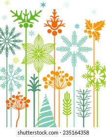Winter flower bed