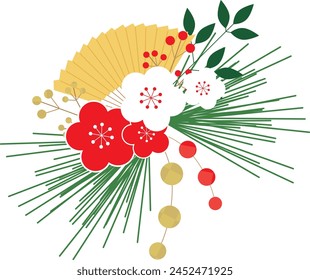 winter flower decoration illustration material