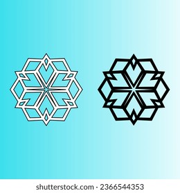 winter flower snow of flakes for background postcard icon stationary anniversary christmas. vector illustration.