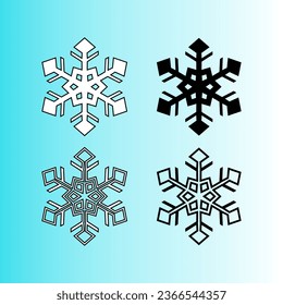 winter flower snow of flakes for background postcard icon stationary anniversary christmas. vector illustration.