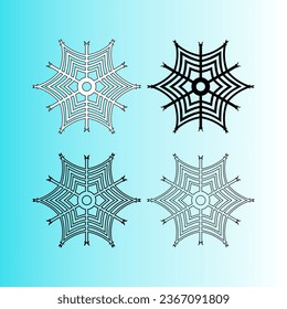 winter flower snow of flakes for background postcard icon stationary anniversary christmas. vector illustration.
